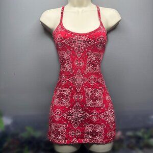Kismet Red Bandana Print Bodycon Mini Dress – Size Small